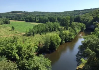 A view of the local river, Vézére, from a medieval chateau